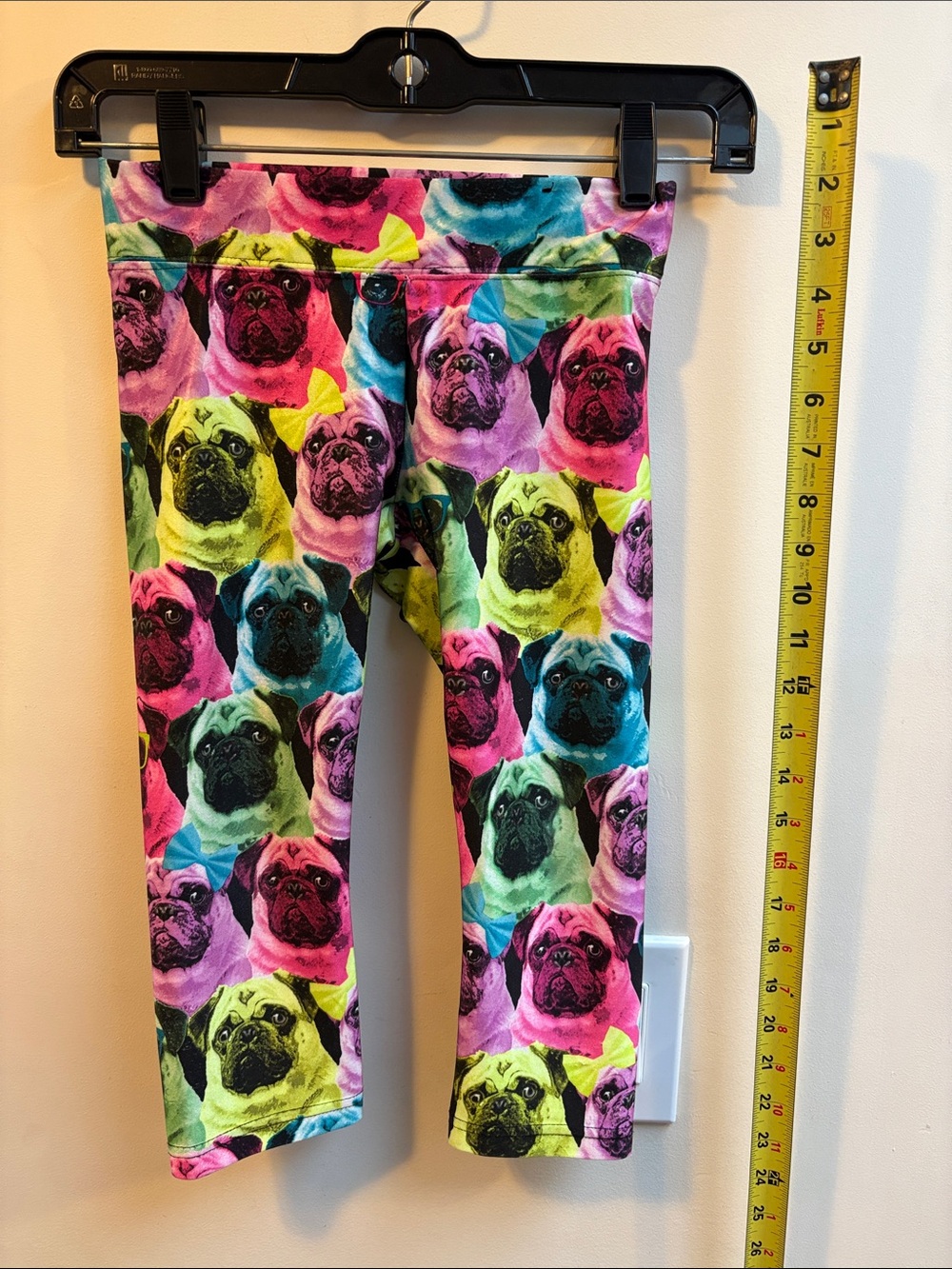 Justice Bright Multi-Color Pug Print Leggings